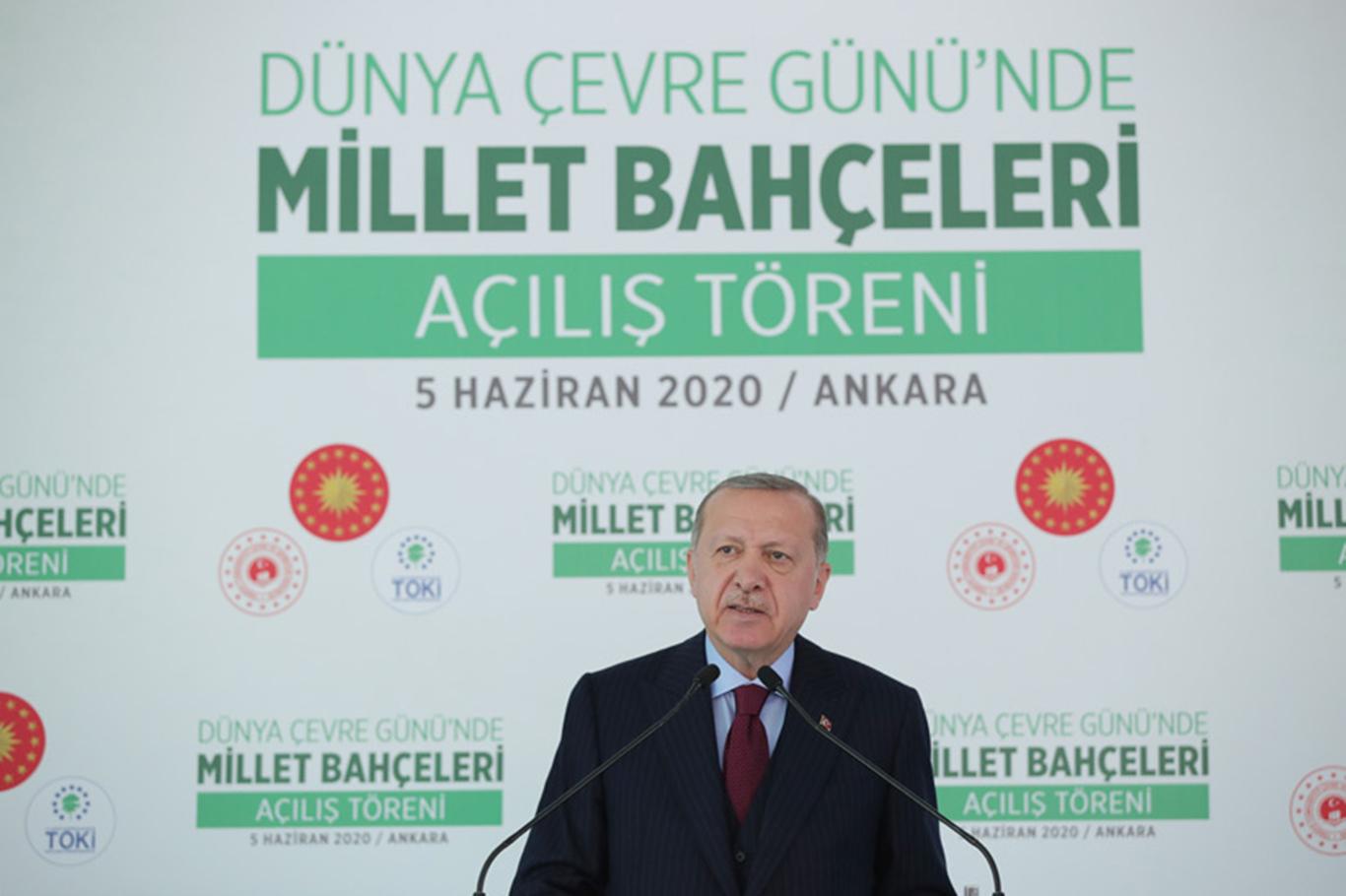 Cumhurbaşkanı Erdoğan: "81 vilayetimizin tamamını millet bahçeleriyle donatmış olacağız"